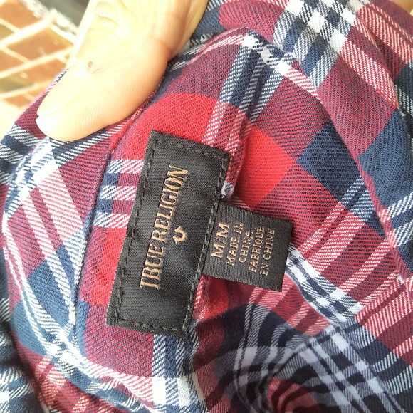 True Religion plaid western style  button down - Picture 8 of 10